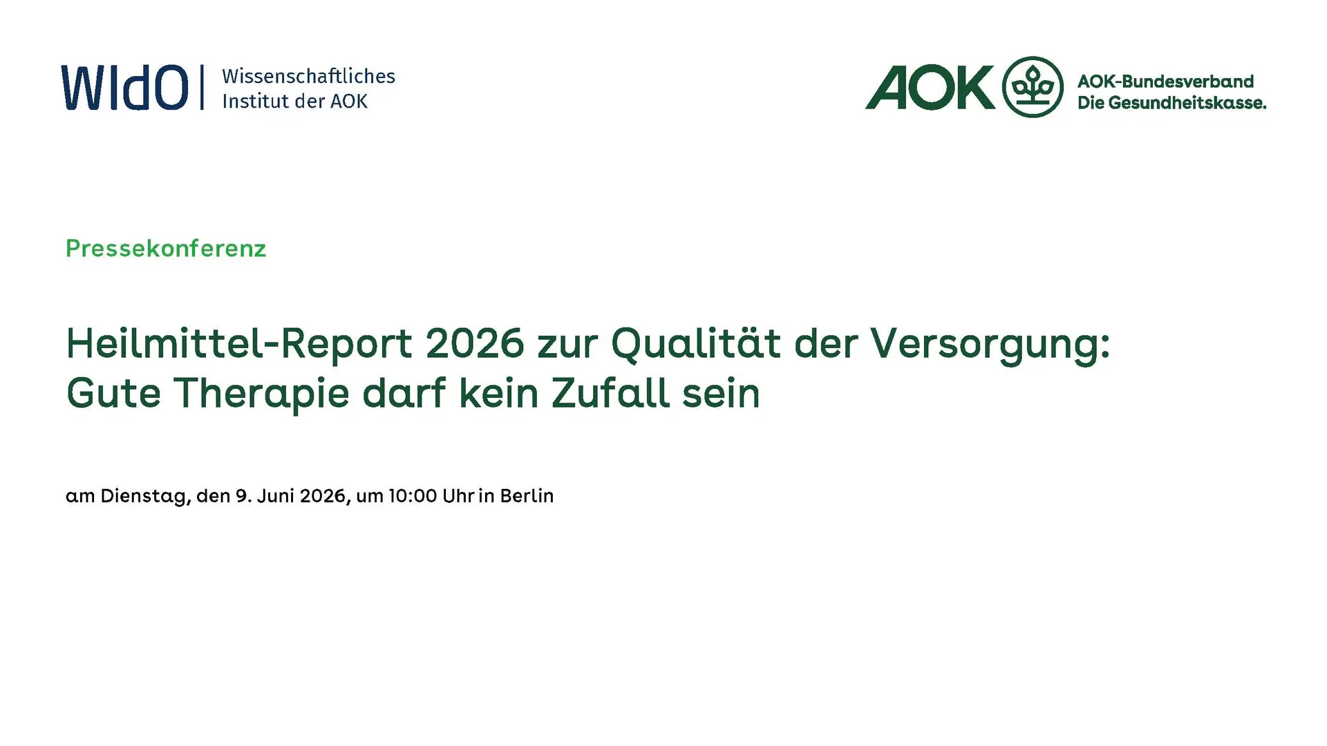 Heilmittel-Report 2026: Gute Therapie darf kein Zufall sein