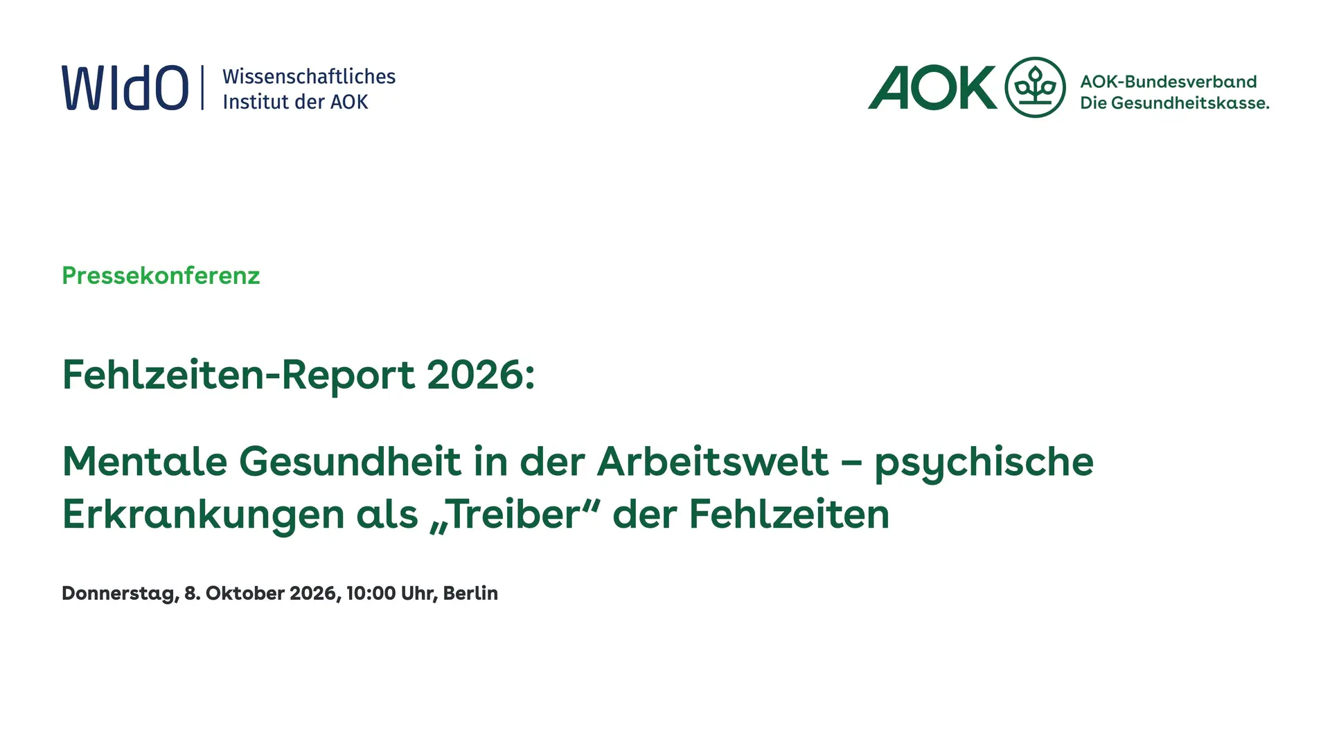 Fehlzeiten-Report 2026: Mentale Gesundheit in der Arbeitswelt