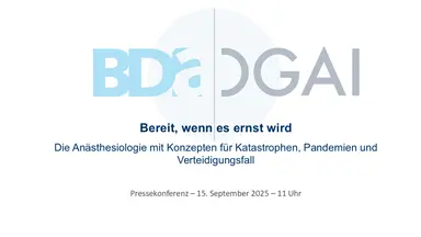 Bereit, wenn es ernst wird: Die Anästhesiologie mit Konzepten für Katastrophen, Pandemien und Verteidigungsfall
