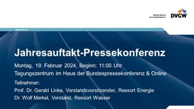 Resilienz und Versorgungssicherheit mit Erdgas, klimaneutralen Gasen und Trinkwasser