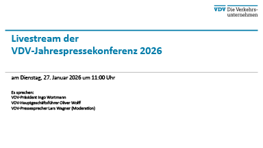 Jahrespressekonferenz: Verband Deutscher Verkehrsunternehmen e.V. (VDV)