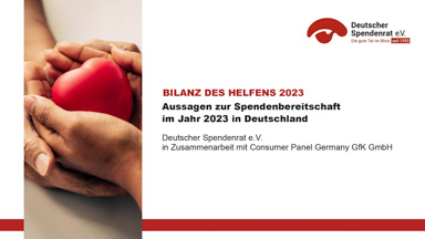 Deutscher Spendenrat e. V. / Vorstellung „BILANZ DES HELFENS 2023“